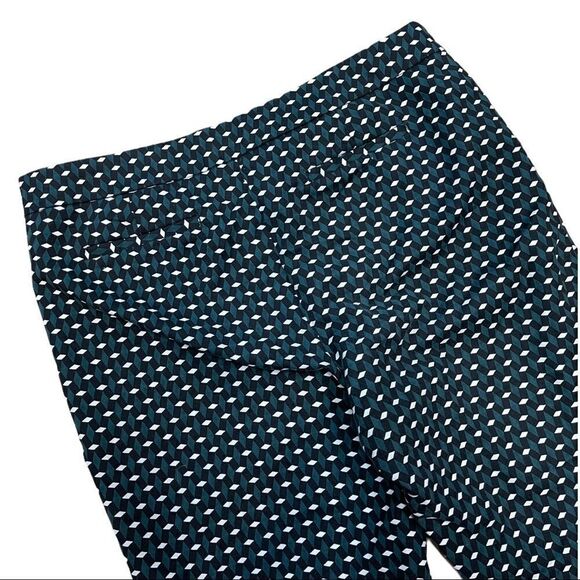 𝅺halogen Green Diamond Print Crop Ankle Pants Sz 12 - Picture 8 of 15